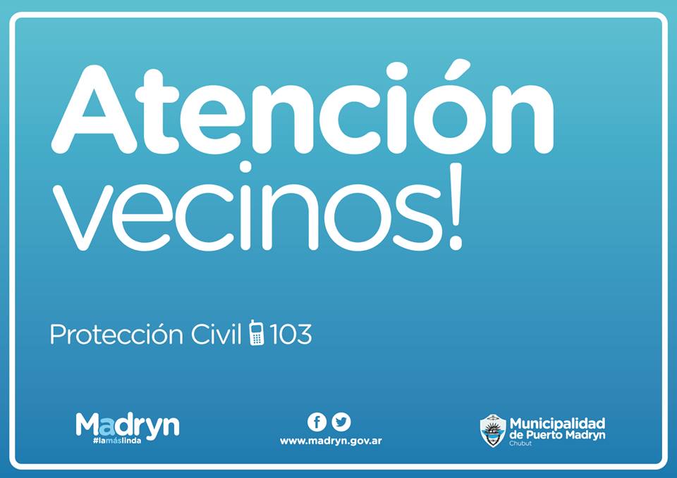 Recomendaciones ante fuertes vientos en Madryn