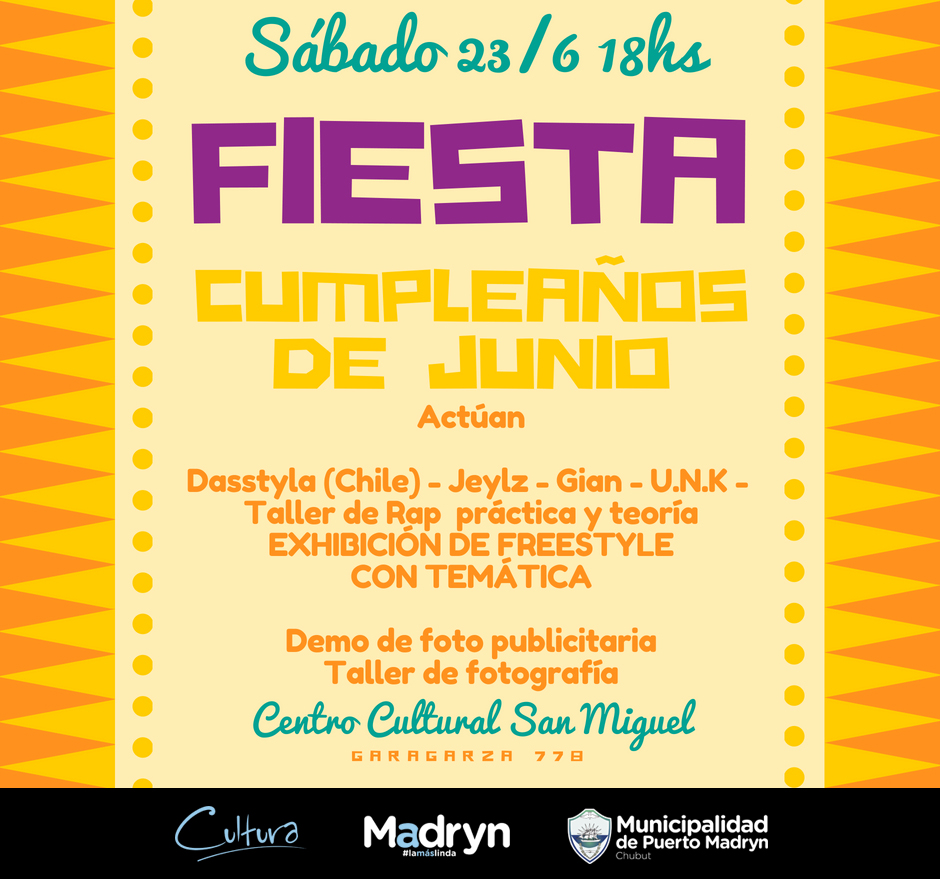 Habrá Fiesta en el Centro Cultural San Miguel