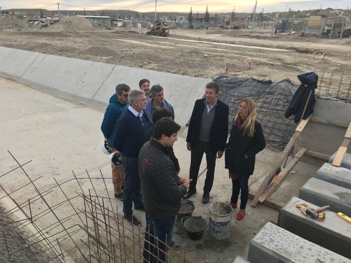 Klemensiewicz visitó distintas obras que se ejecutan en Madryn