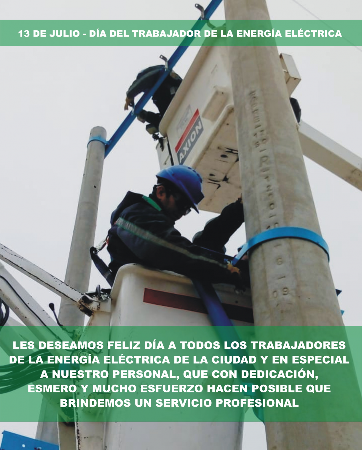 13 de julio, día del trabajador de la energía eléctrica