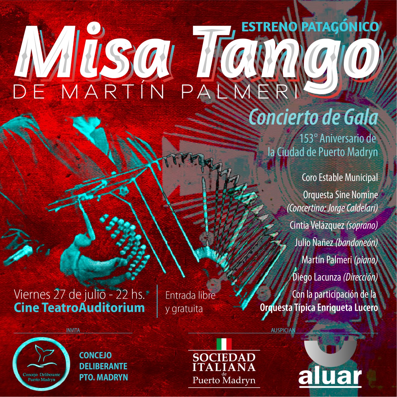 El Concejo Deliberante celebra el cumpleaños de Madryn con una Misa Tango espectacular