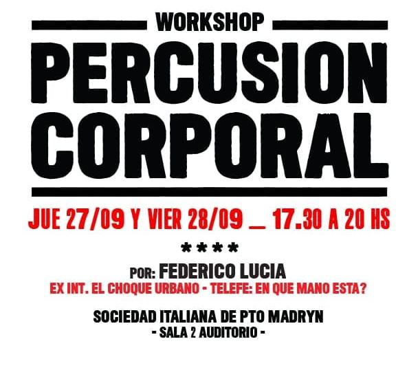 Workshop de Percusión Corporal en Madryn