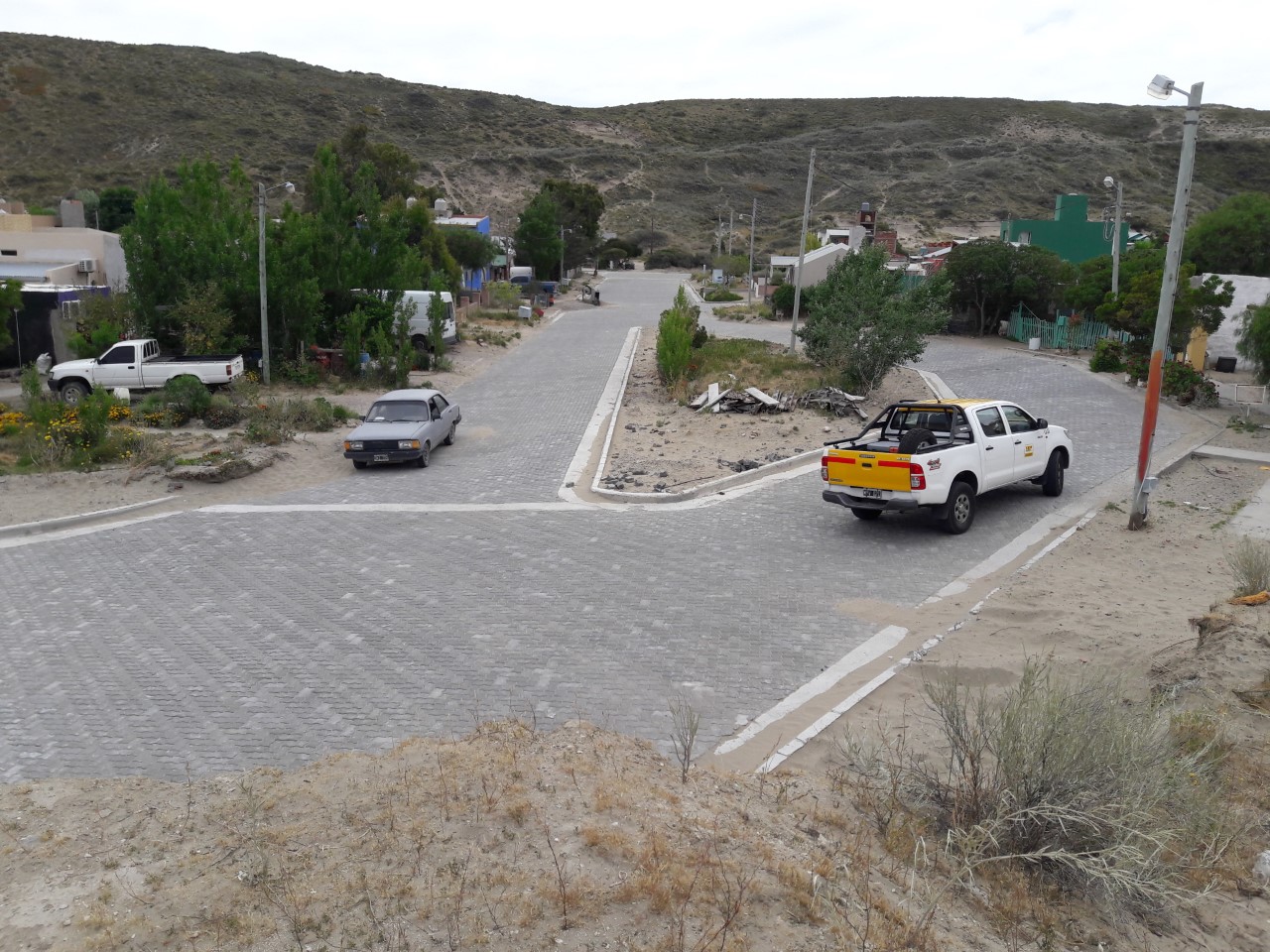 VIALIDAD PROVINCIAL FINALIZÓ LOS TRABAJOS DE PAVIMENTACIÓN CON ADOQUINES EN PUERTO PIRÁMIDES