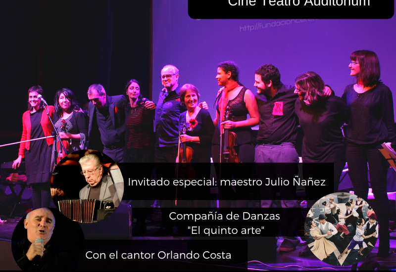 La Orquesta Típica de tango “Enriqueta Lucero” despide el año en el Cine Teatro Auditorium