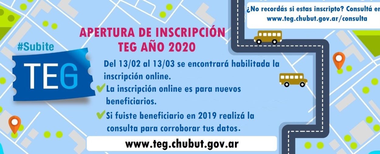 TEG: comenzó la inscripción online para nuevos beneficiarios