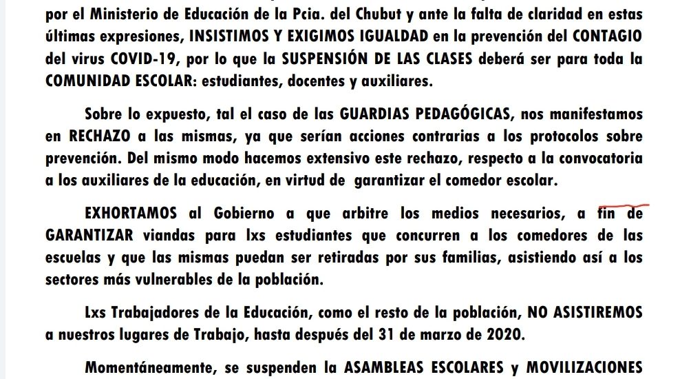 Compañerxs Trabajadorxs de la Educación: