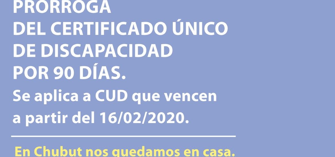 Salud: Nación prorrogó la fecha de vencimiento de los Certificados Únicos de Discapacidad