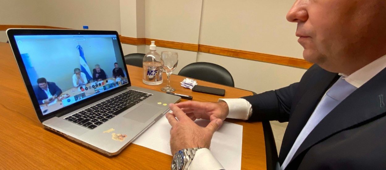 GUSTAVO SASTRE EN VIDEOCONFERENCIA CON EL PRESIDENTE ALBERTO FERNÁNDEZ