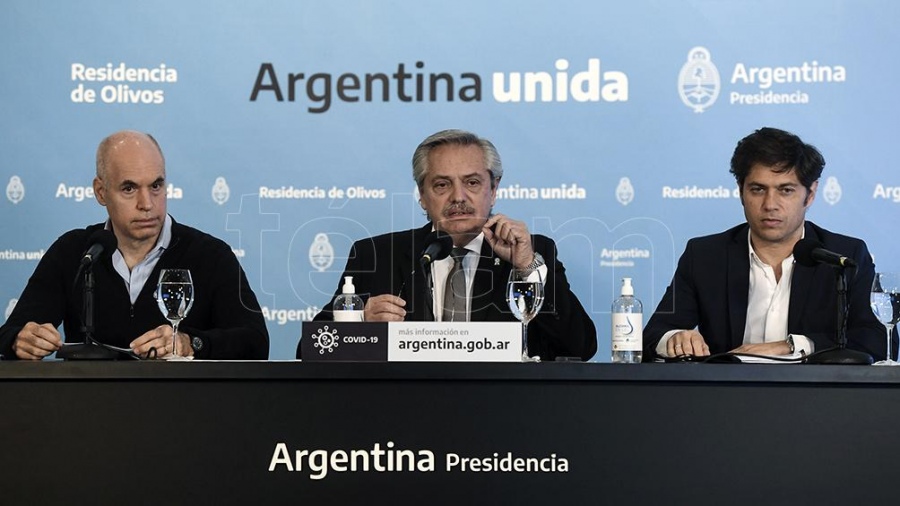 FERNÁNDEZ, KICILLOF Y RODRÍGUEZ LARRETA ACORDARON AVANZAR EN MAYORES RESTRICCIONES A LA MOVILIDAD