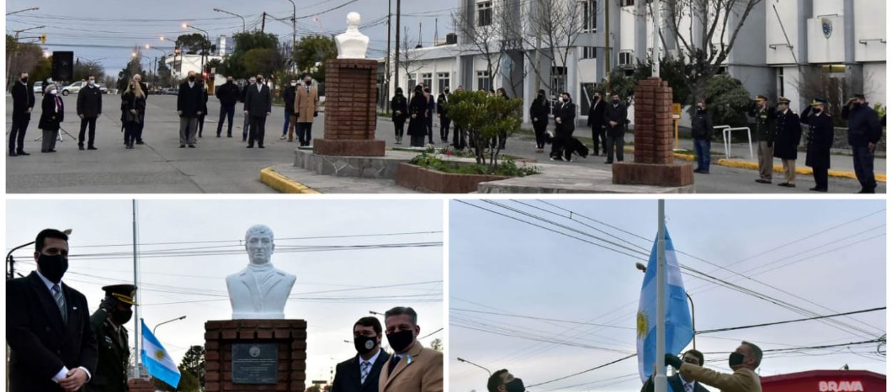 ARCIONI Y BISS IZARON EL PABELLÓN NACIONAL EN CONMEMORACIÓN AL DÍA DE LA BANDERA