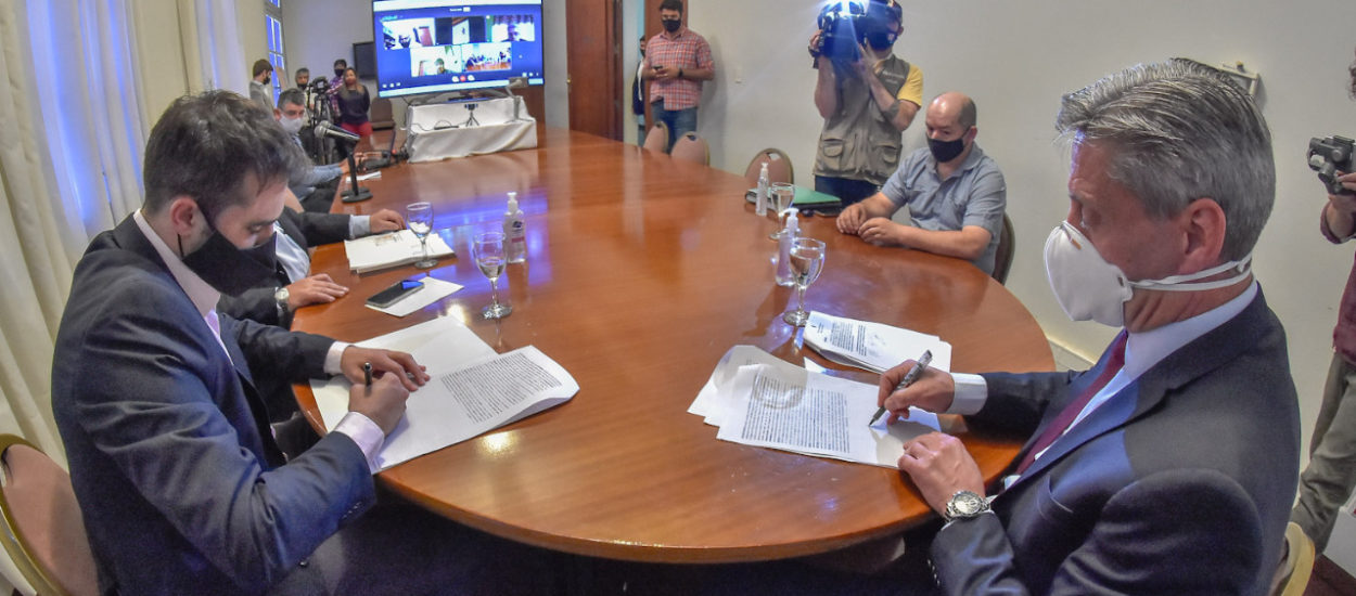 ARCIONI ENCABEZÓ LA FIRMA DE CONVENIOS PARA DESTINAR FONDOS A PRODUCTORES AFECTADOS POR LAS EMERGENCIAS CLIMÁTICA Y AGROPECUARIA