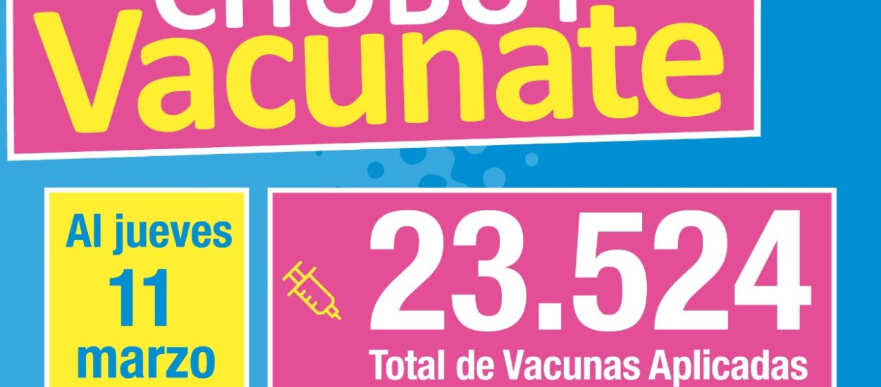 CHUBUT APLICÓ 23.524 DOSIS DE LA VACUNA CONTRA EL COVID-19 A PERSONAS COMPRENDIDAS EN GRUPOS PRIORIZADOS