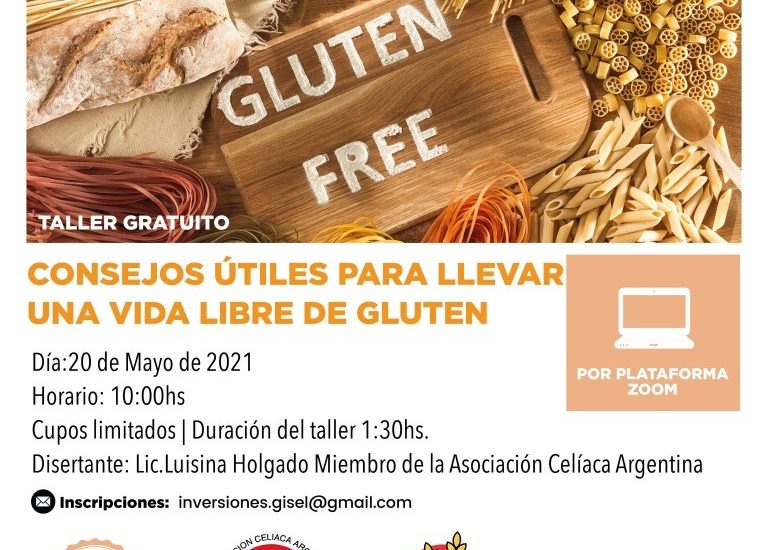 EL GOBIERNO PROVINCIAL CONVOCA A TALLER ONLINE GRATUITO SOBRE ALIMENTACIÓN LIBRE DE GLUTEN