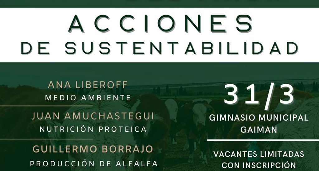 GANADERÍA: CONVOCAN A 2° JORNADAS DE SUSTENTABILIDAD DEL VIRCH