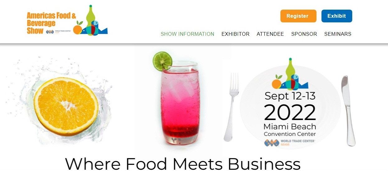 CONVOCAN A EMPRESAS CHUBUTENSES DE ALIMENTOS Y BEBIDAS A PARTICIPAR EN LA FERIA INTERNACIONAL “AMERICAS FOOD AND BEVERAGE 2022”