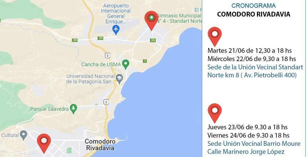 PROVINCIA REALIZA CAMPAÑA DE DOCUMENTACIÓN EN COMODORO RIVADAVIA