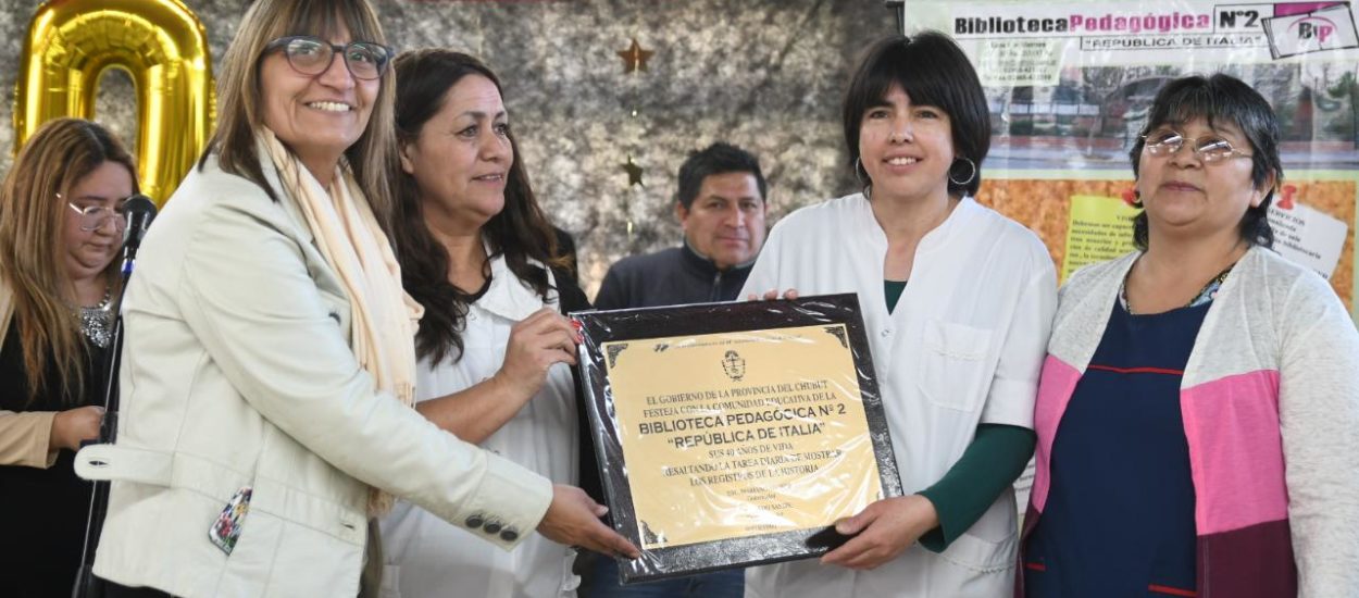 El Gobierno provincial participó del 40°Aniversario de la Biblioteca Pedagógica Nº 2 de Trelew