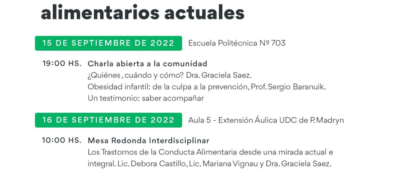 Se desarrollará en Puerto Madryn un foro sobre nutrición y prevención de trastornos alimentarios