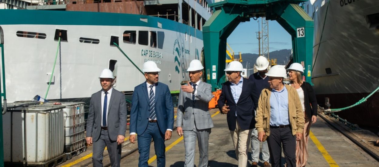 Arcioni recorrió en Vigo el astillero español que construye barcos de la industria pesquera argentina