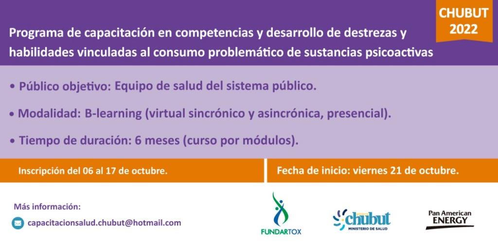 Salud: Continúa abierta la inscripción al Programa de Capacitación en Prevención de Consumos Problemáticos