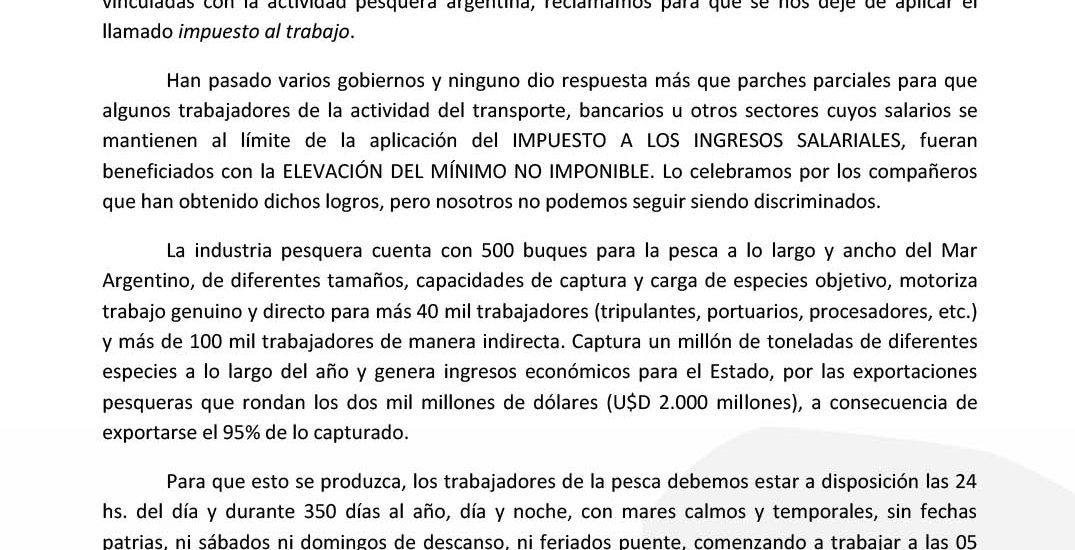 NO ZARPAMOS A PESCAR: EL IMPUESTO A LAS GANANCIAS NOS ROBA LA VOLUNTAD DE TRABAJAR