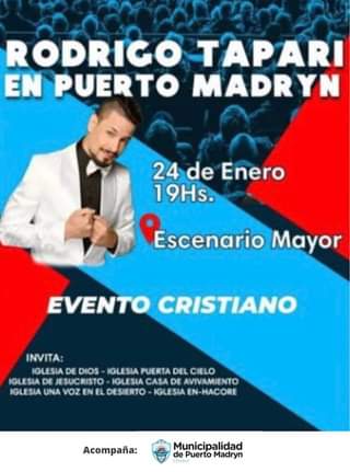 RODRIGO TAPARI VISITARÁ #MADRYN