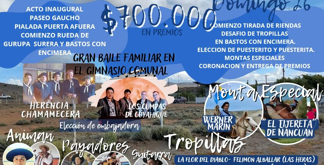 Se celebra este fin de semana la 16° Fiesta Provincial del Puestero en Lago Blanco