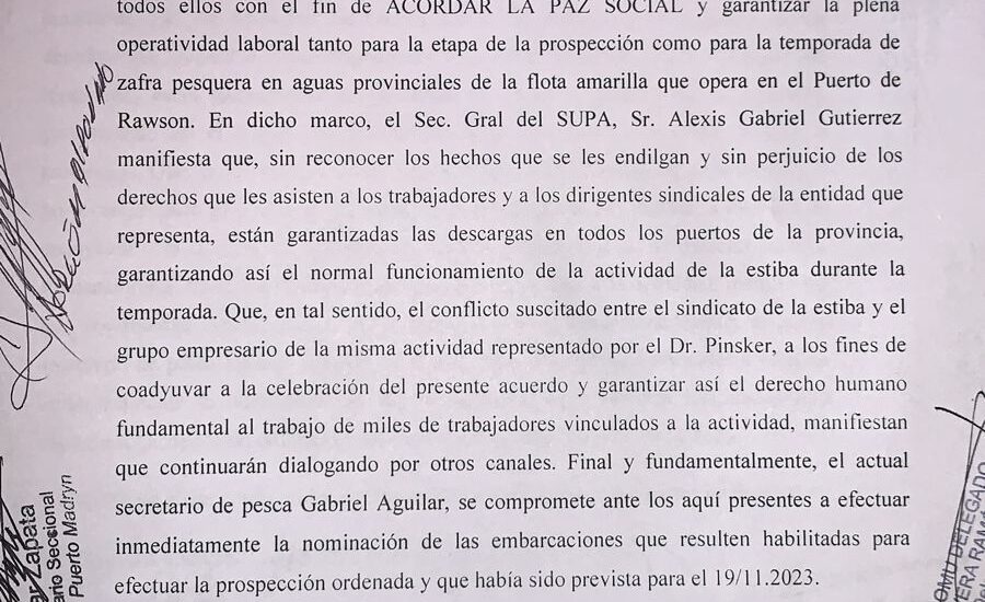 Torres y Biss reunieron al sector pesquero y destrabaron el conflicto del sector