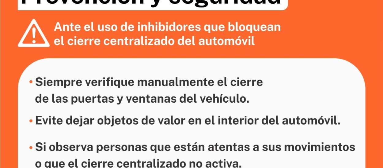 El Gobierno Provincial brinda recomendaciones para evitar robos con inhibidores