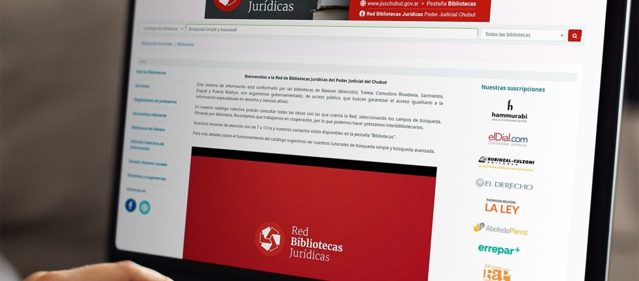 Nuevo portal de la Red de Bibliotecas Jurídicas del Poder Judicial