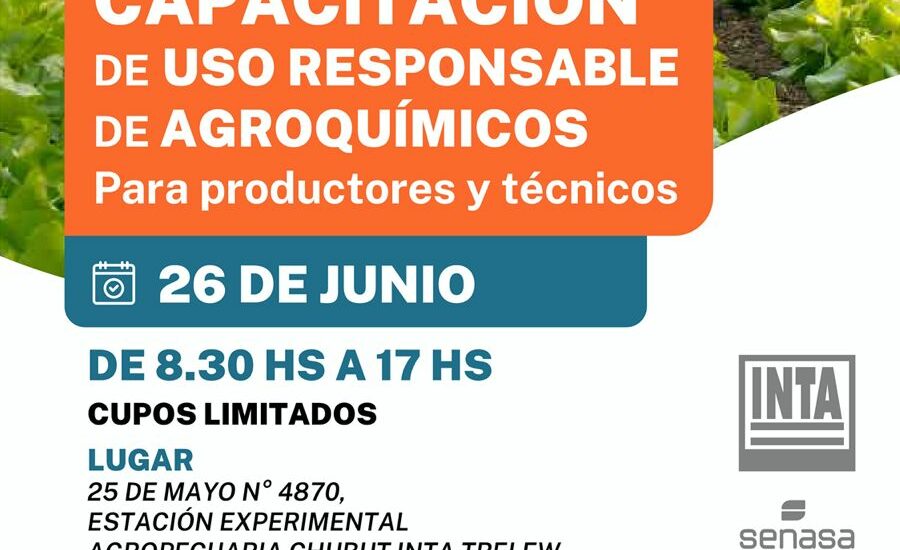 Convocan a productores agropecuarios y técnicos a capacitación sobre uso responsable de agroquímicos