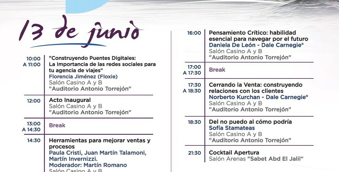 49 edición del Congreso de Agentes de Viajes FAEVYT 13 y 14 de junio en Puerto Madryn