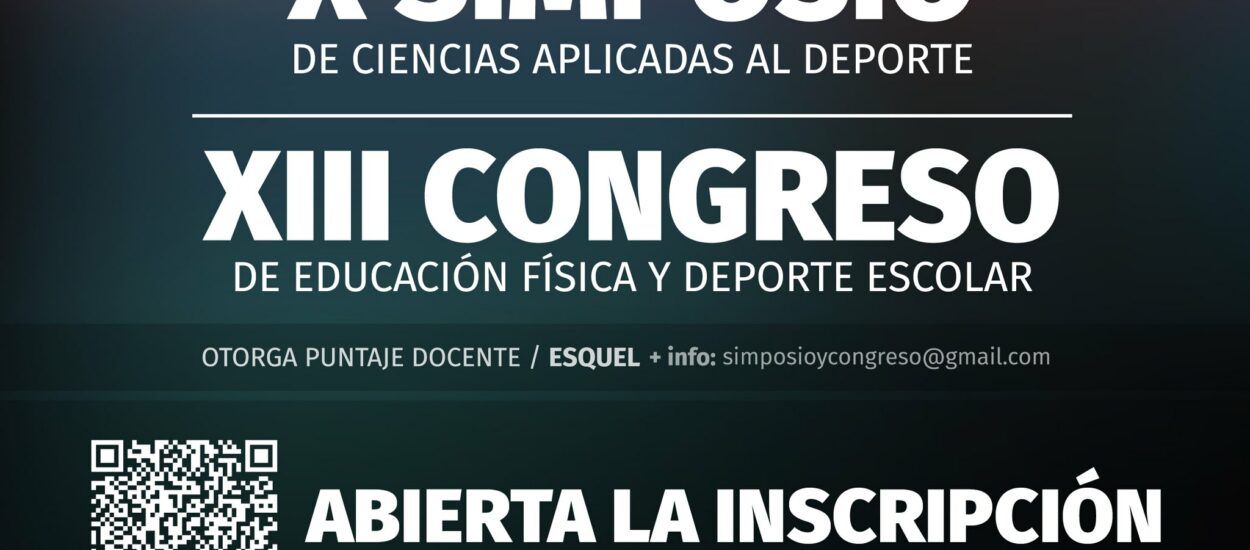 Continúan abiertas las inscripciones para participar del “Simposio de Ciencias Aplicadas al Deporte” que la Provincia organiza en Esquel