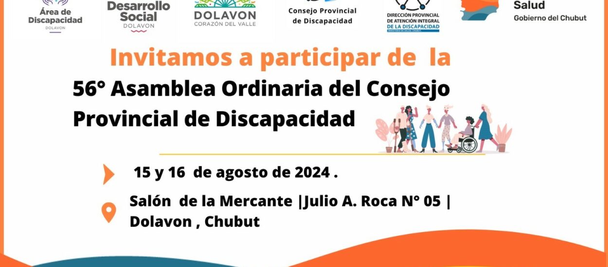 El Consejo Provincial de Discapacidad se reúne la próxima semana en Dolavon