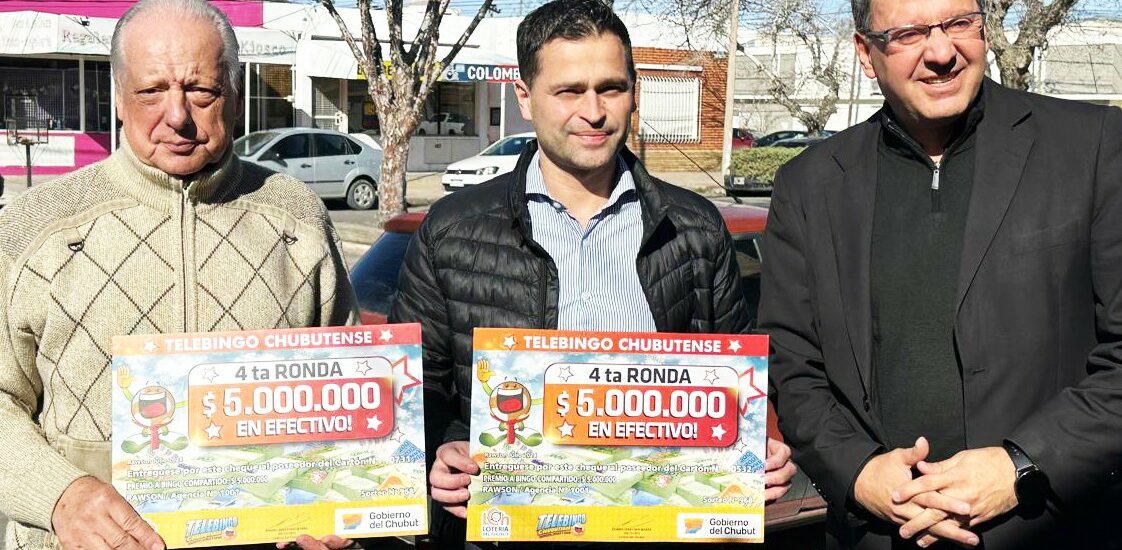 Lotería entregó 10 millones de pesos a dos ganadores del Telebingo Chubutense