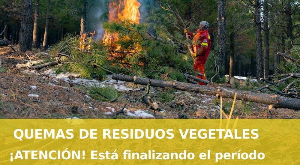 Provincia recuerda sobre próxima finalización del período permitido para quema de residuos forestales