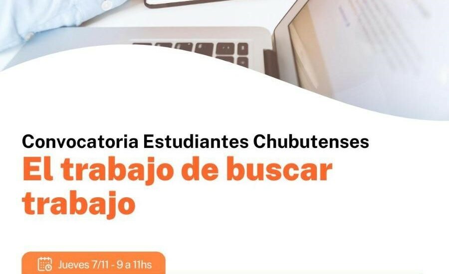 Provincia invita a jóvenes a participar del taller virtual “El Trabajo de Buscar Trabajo”